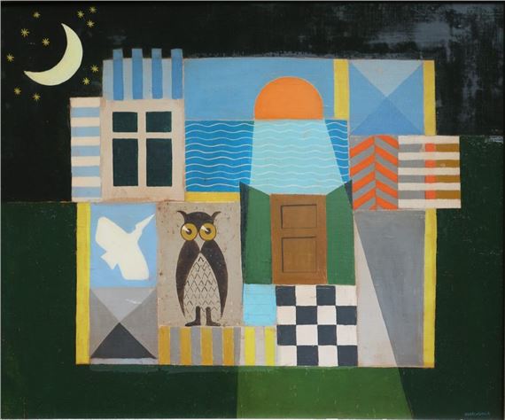 The owl and the moon by Jean Oosterlynck