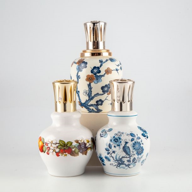 Lot De 3 Lampes Berger – Porcelaine Et Grès – Occasion