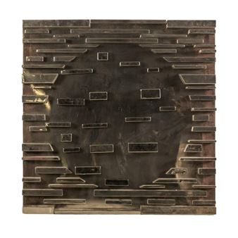 A custom made, only one of its kind art, Mid Century Modern chrome wall hanging art sculpture. - Jean-Jacques Besner