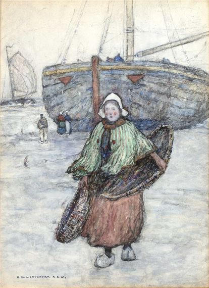 'Untitled Dutch fishing woman' by Robert McGown Coventry