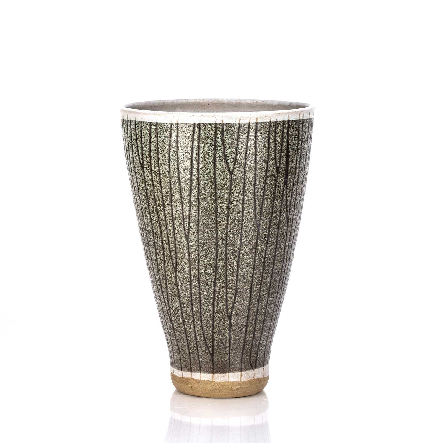 Marianne de Trey | Studio pottery vase of tapering form | MutualArt