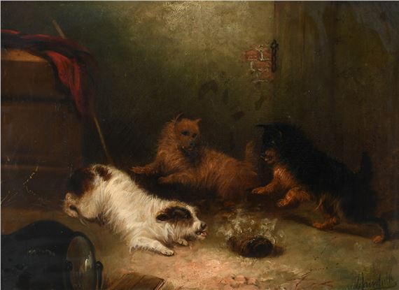 George Armfield | Terriers around a wasps nest | MutualArt