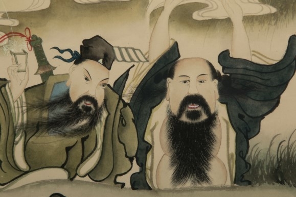 Artwork by Sheng PU, PAINTING OF THE DRUNKEN EIGHT IMMORTALS, Made of Ink and colour painted on paper