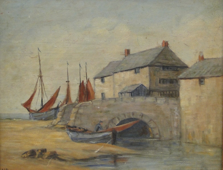 H. Bennett | H. Bennett - Oil onto board of the Cornish coast | MutualArt