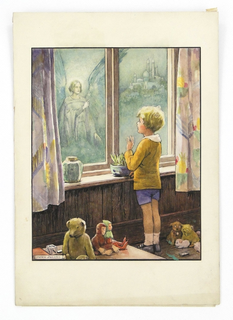 Helen Jacobs Helen Jacobs Signed watercolour illustration depicting