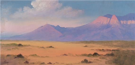 Desert Mountain Landscape by Willard Page