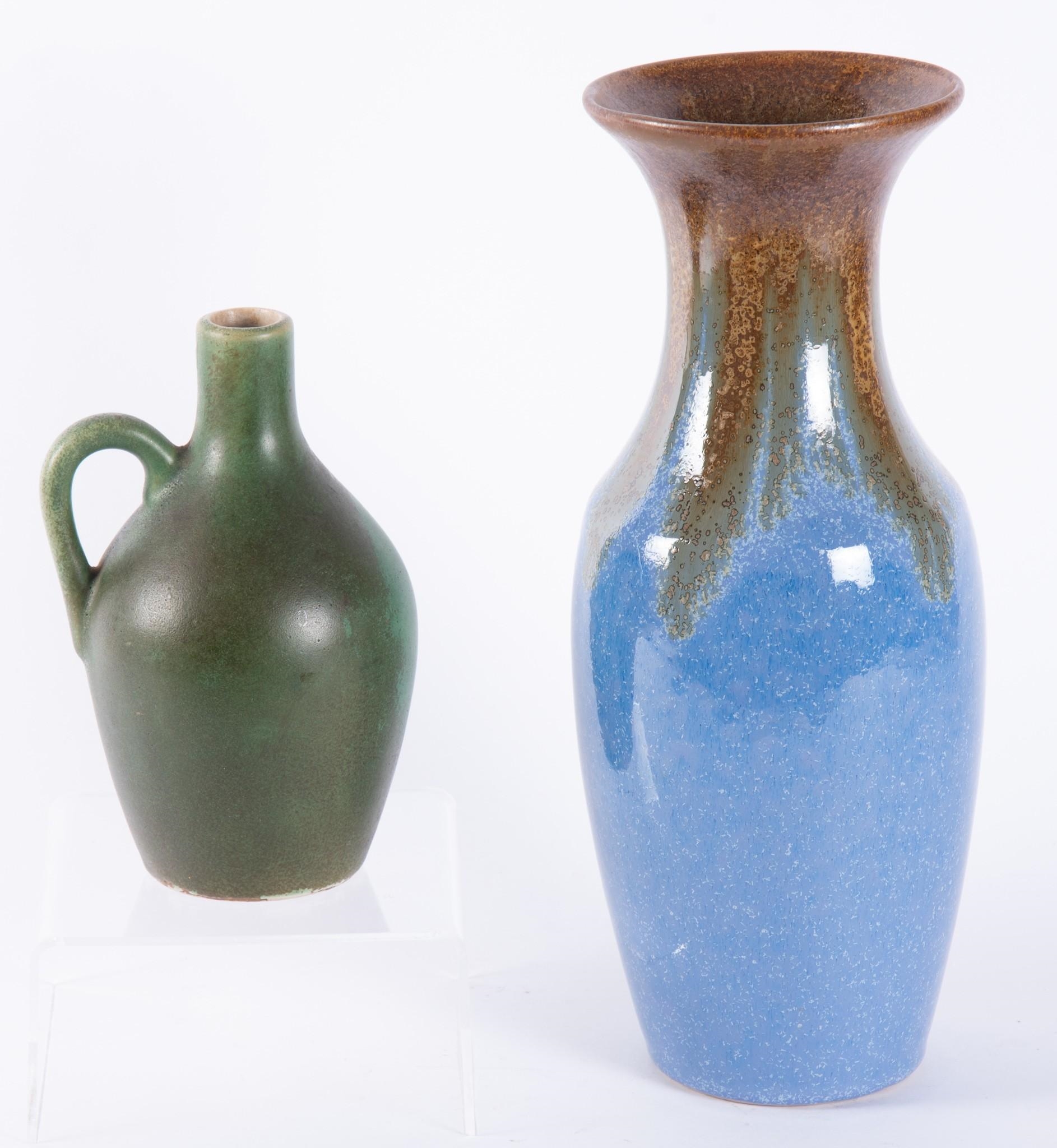 Artwork by Douglas Ferguson, Two Pigeon Forge Art Pottery Vessels, Made of crystalline glaze