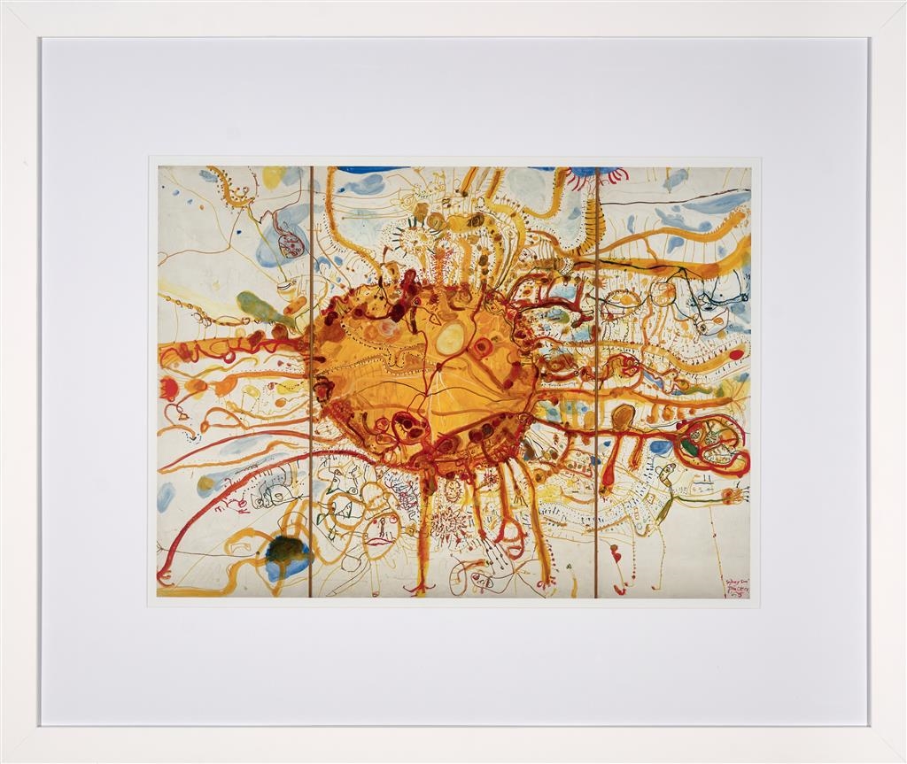 Artwork by John Olsen, Sydney Sun, Made of decorative print after original