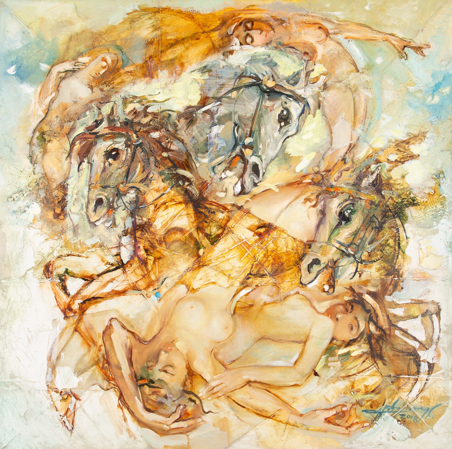 Artwork by Sergey Ivanov, The Amazons, Made of oil/canvas