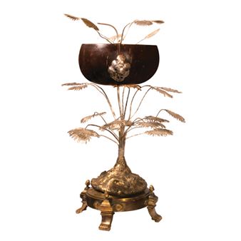 Coconut and Silver Epergne - Cirineo Gaudinez