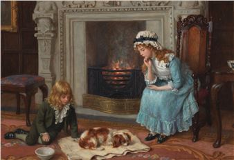 A favourite pet - Charles Haigh Wood
