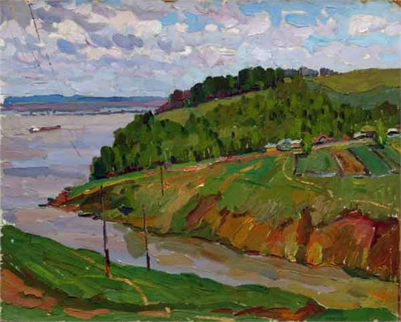 Bank of Volga by Alexei Ivanovich Butov, 1985