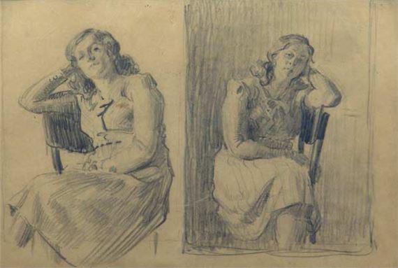 Aleksandr Ivanovich Laktionov | Portrait of the woman sitting on the ...