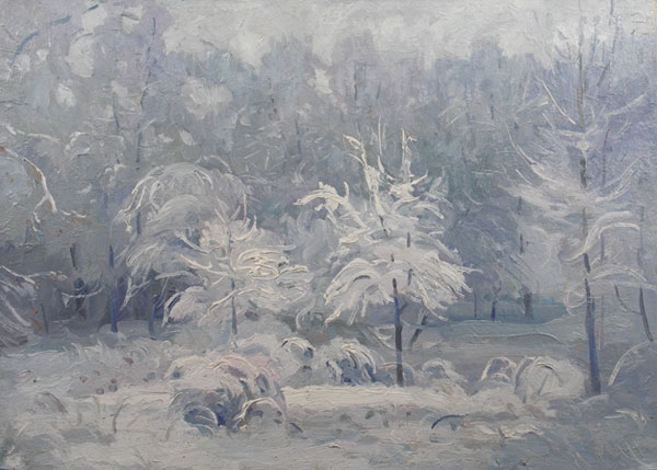 Artwork by Aleksey Yakovlevich Kuzin, Hoar-frost, Made of oil