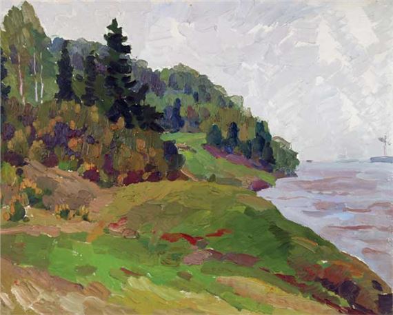 The Volga near Kokshaysk by Alexei Ivanovich Butov, 1980