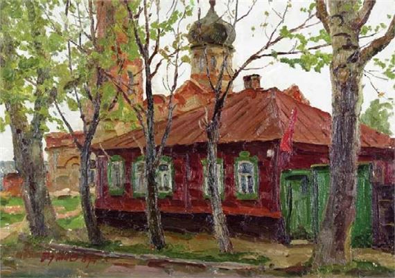 Old merchant-s house in Yelets by Alexei Ivanovich Butov, 1988