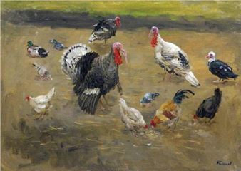 Turkey cocks and hens - Nicolai Sysoev