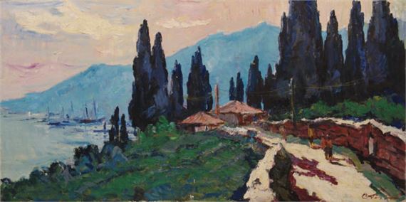 The Crimean cypresses by Victor Aleksandrovich Ferber