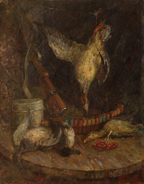 Artwork by Rassypnov Vitali Ivanovich, Hunters' Still Life, Made of Canvas, oil