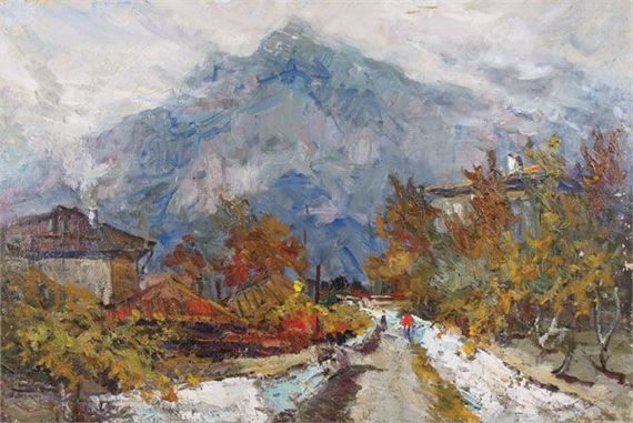 Autumn in Crimea by Victor Aleksandrovich Ferber, 1958.