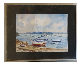 Low tide at Poriou; The saltworks; Chausey, the Sund - Aimable Robillard