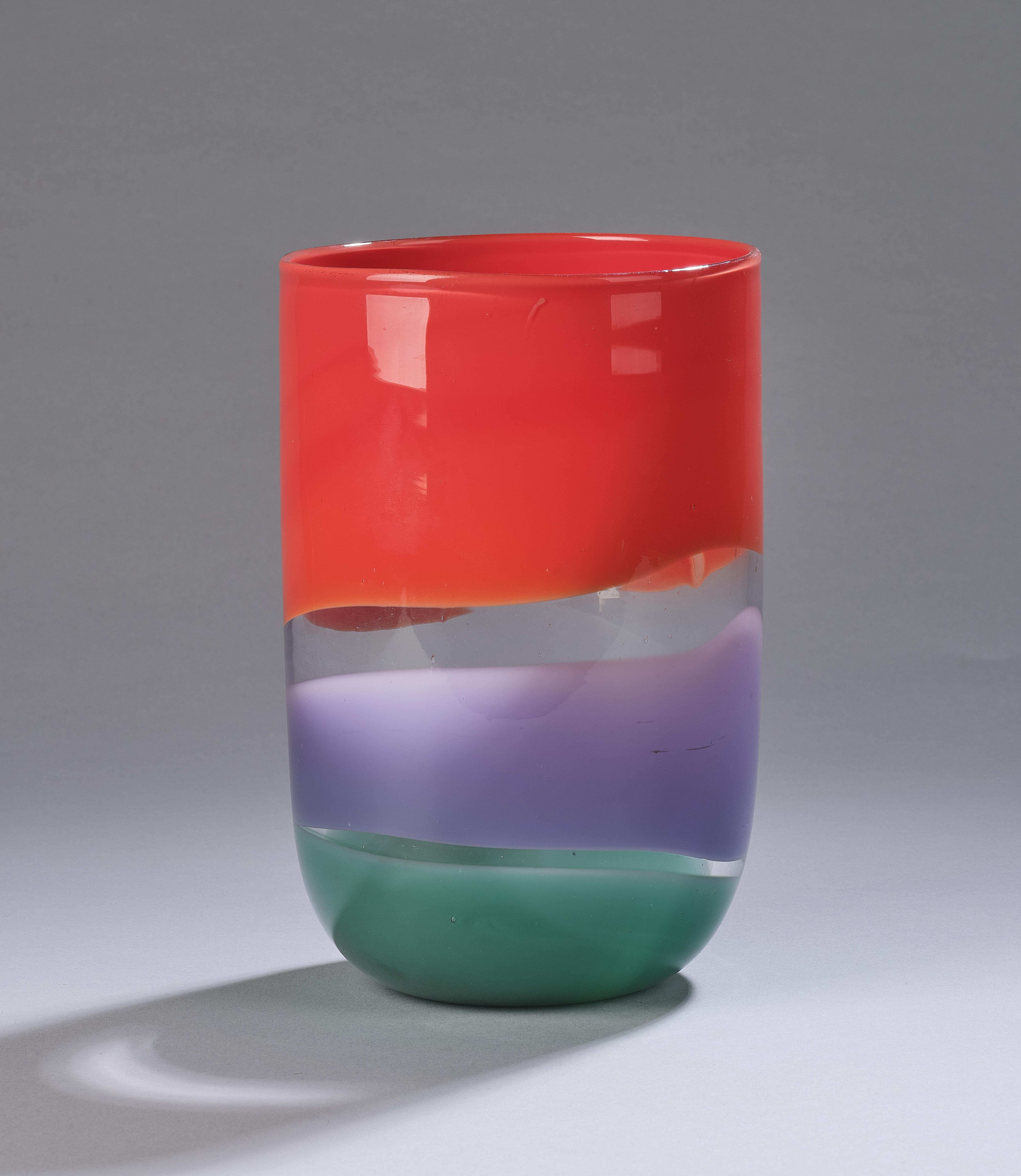 Artwork by Charles Meaker, A vase, Made of clear glass
