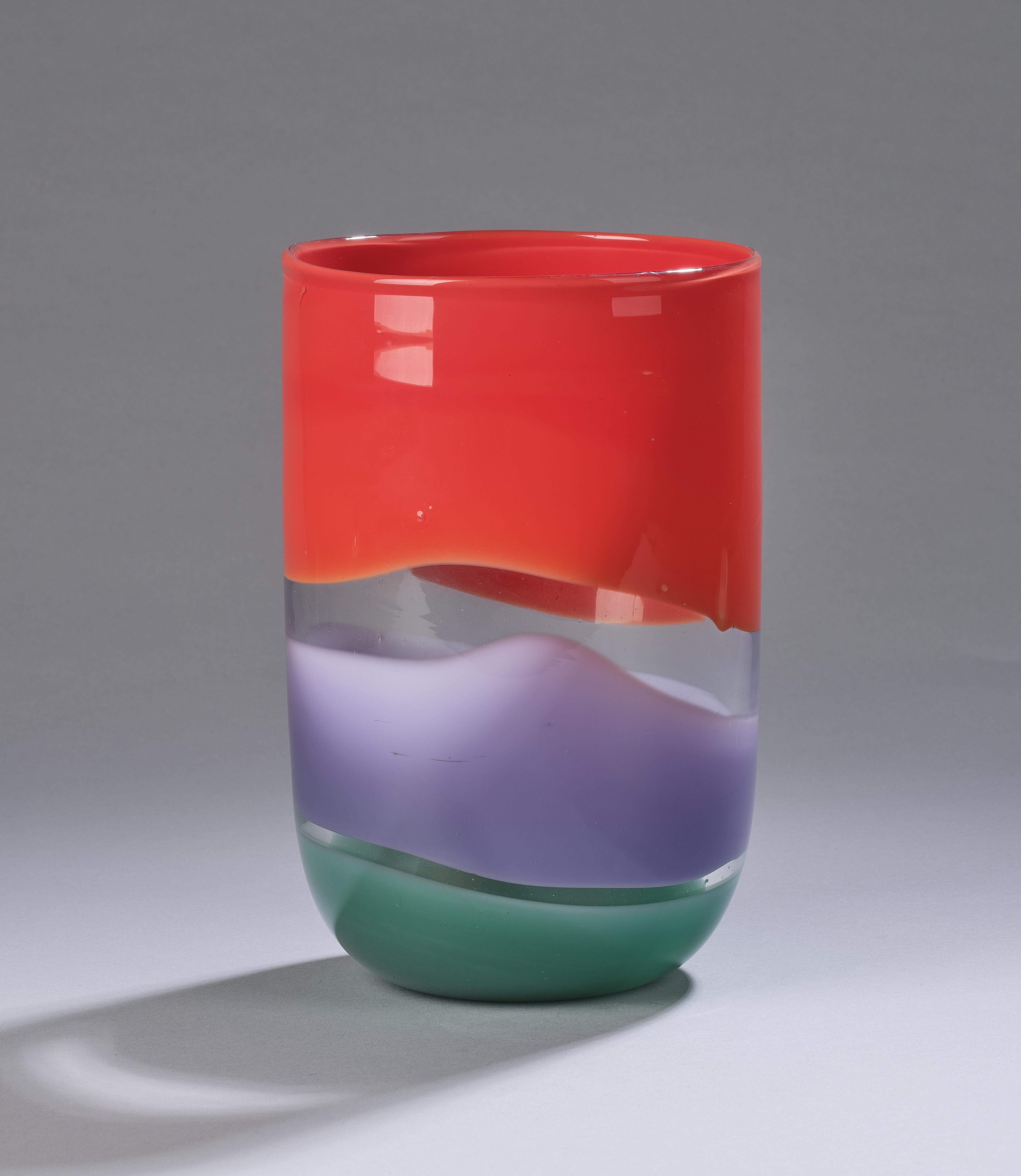 Artwork by Charles Meaker, A vase, Made of clear glass