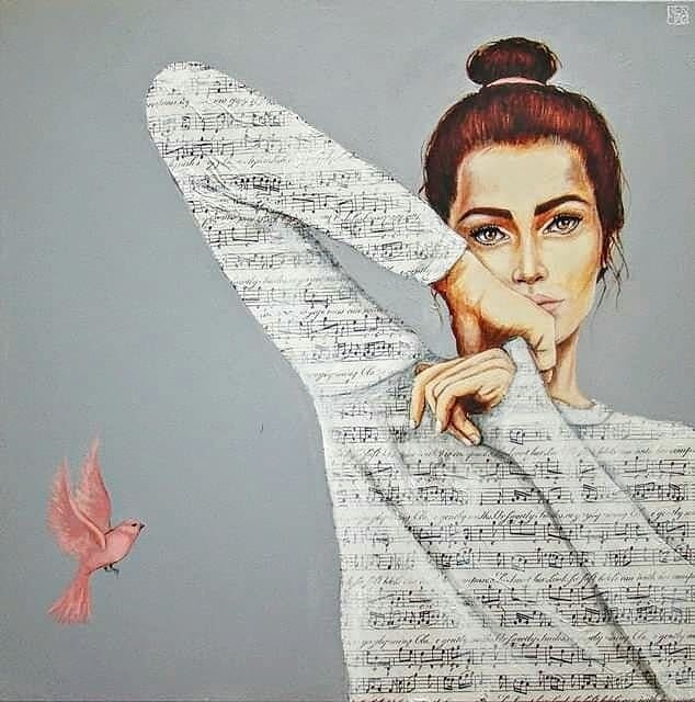 Artwork by Renata Magda, Enchanted in sounds, Made of Acrylic, Canvas,