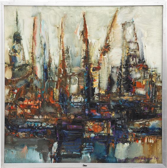 Abstracte compositie (I) by Sri Hadhy, 1973