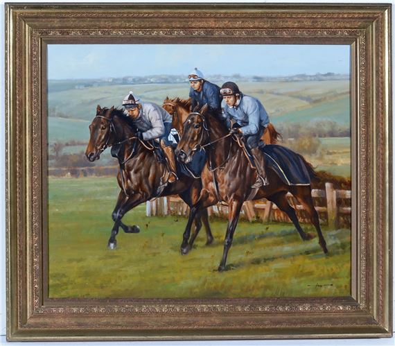 Graham Ison | Horse Racing Scene The Gallops (1991) | MutualArt