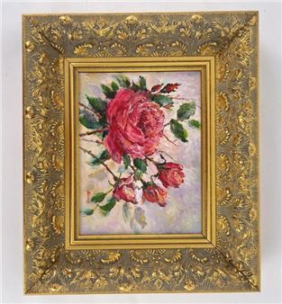 June Anderson Evanoff Oil on Board Painting - June Anderson Evanoff