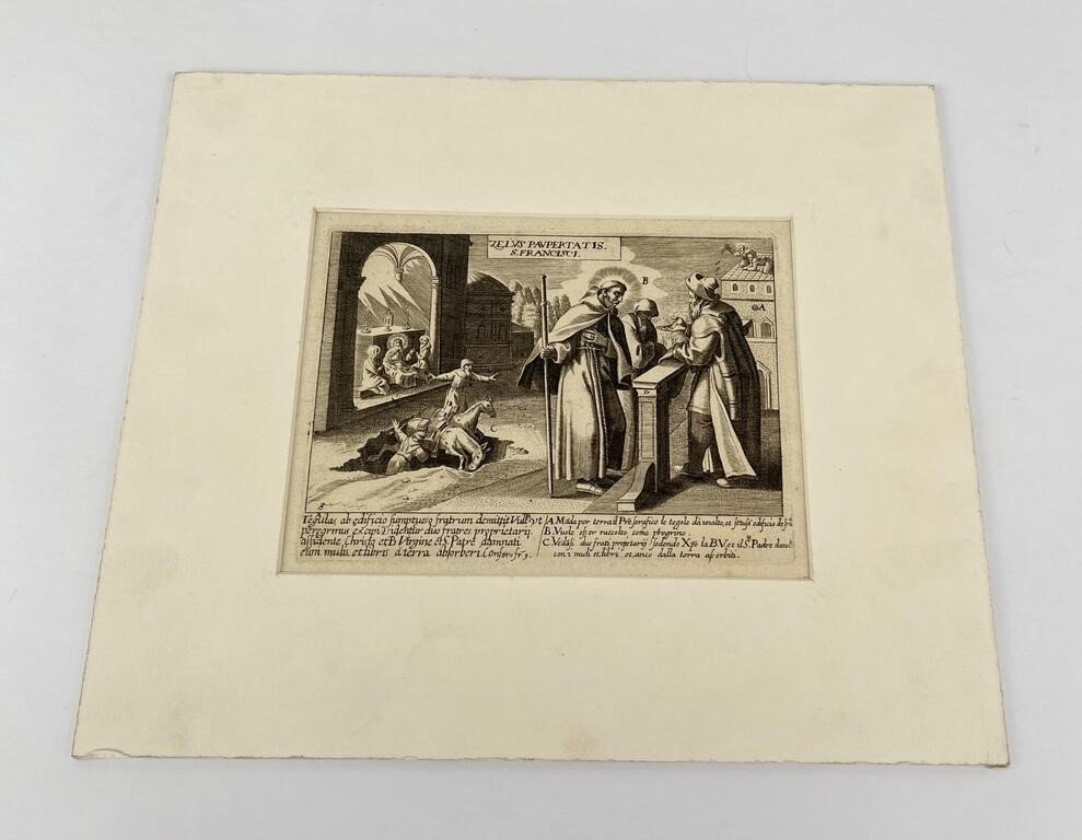 Artwork by Otto van Veen, St Francis Book Engraving, Made of Engraving