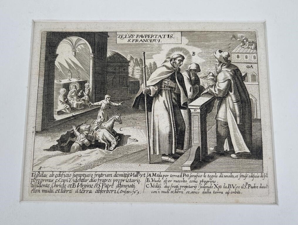 Artwork by Otto van Veen, St Francis Book Engraving, Made of Engraving