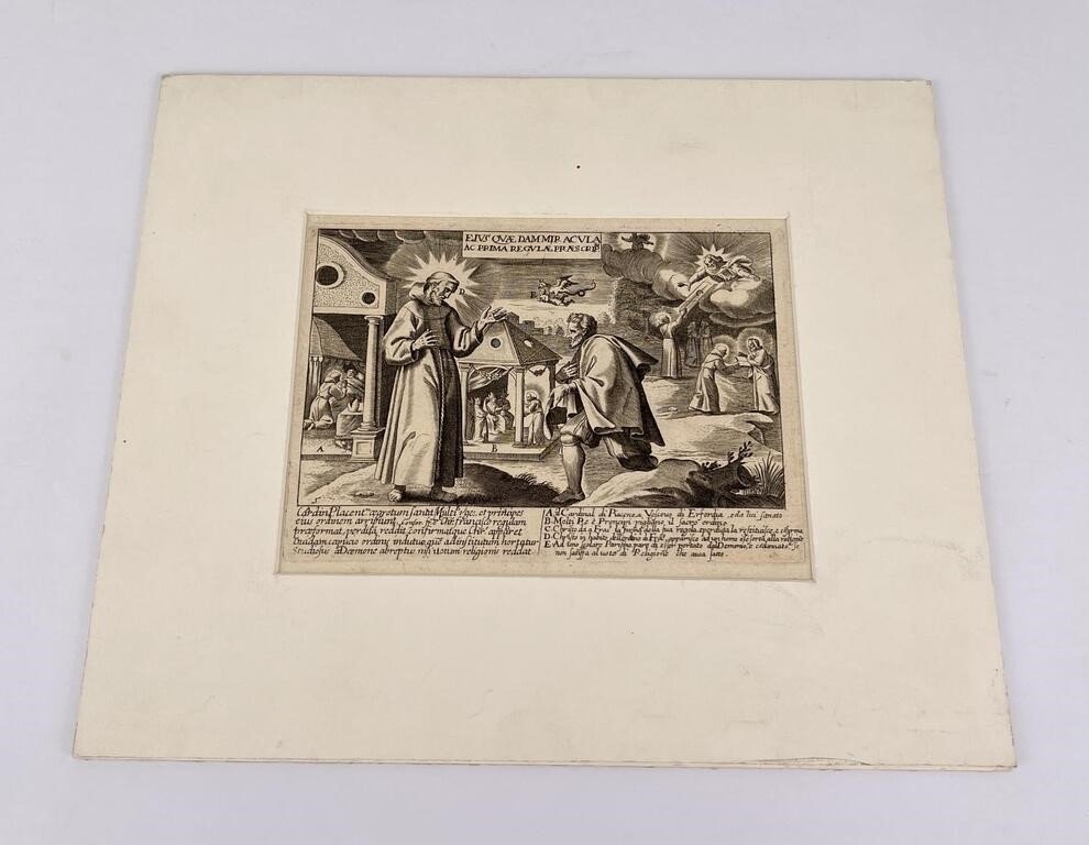 Artwork by Otto van Veen, Otto Venius Van Veen St Francis Book Engraving, Made of Engraving