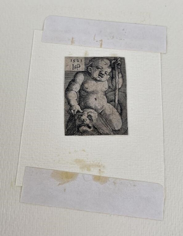 Amore Su Mi Delfino Engraving by Hans Sebald Beham, 1521