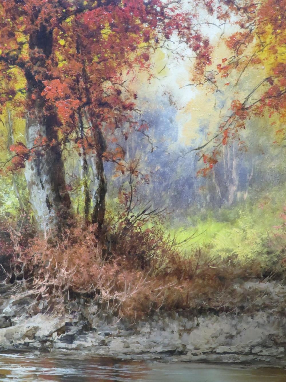 Laszlo Neogrady | AUTUMN LANDSCAPE WITH WATERFALL | MutualArt