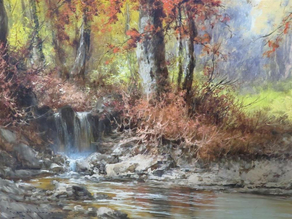 Laszlo Neogrady | AUTUMN LANDSCAPE WITH WATERFALL | MutualArt