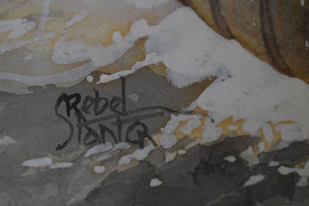 Charles Rebel Stanton | Viking longboat underway | MutualArt