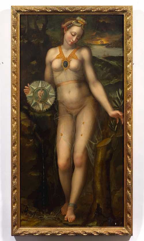 Artwork by Giovanni Maria Butteri, Allegory of Patience, Made of Oil on panel