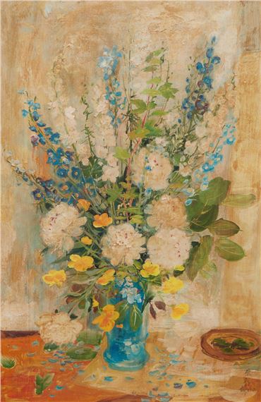 Pivoines et delphiniums (Peonies and delphiniums) by Lê Phổ
