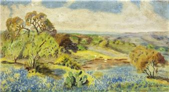 Bluebonnets Landscape - Nora Head