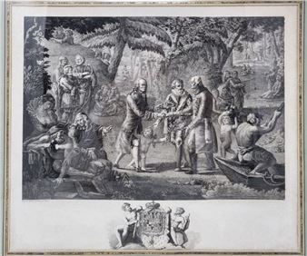 The Arrival of the King of Prussia at the Champs Elysées and his reconciliation with Voltaire by Henri IV - G. Texier