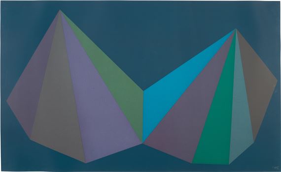 Sol LeWitt | Two Asymmetrical Pyramids: Plate 1 (K. 1986.04) (1986 ...