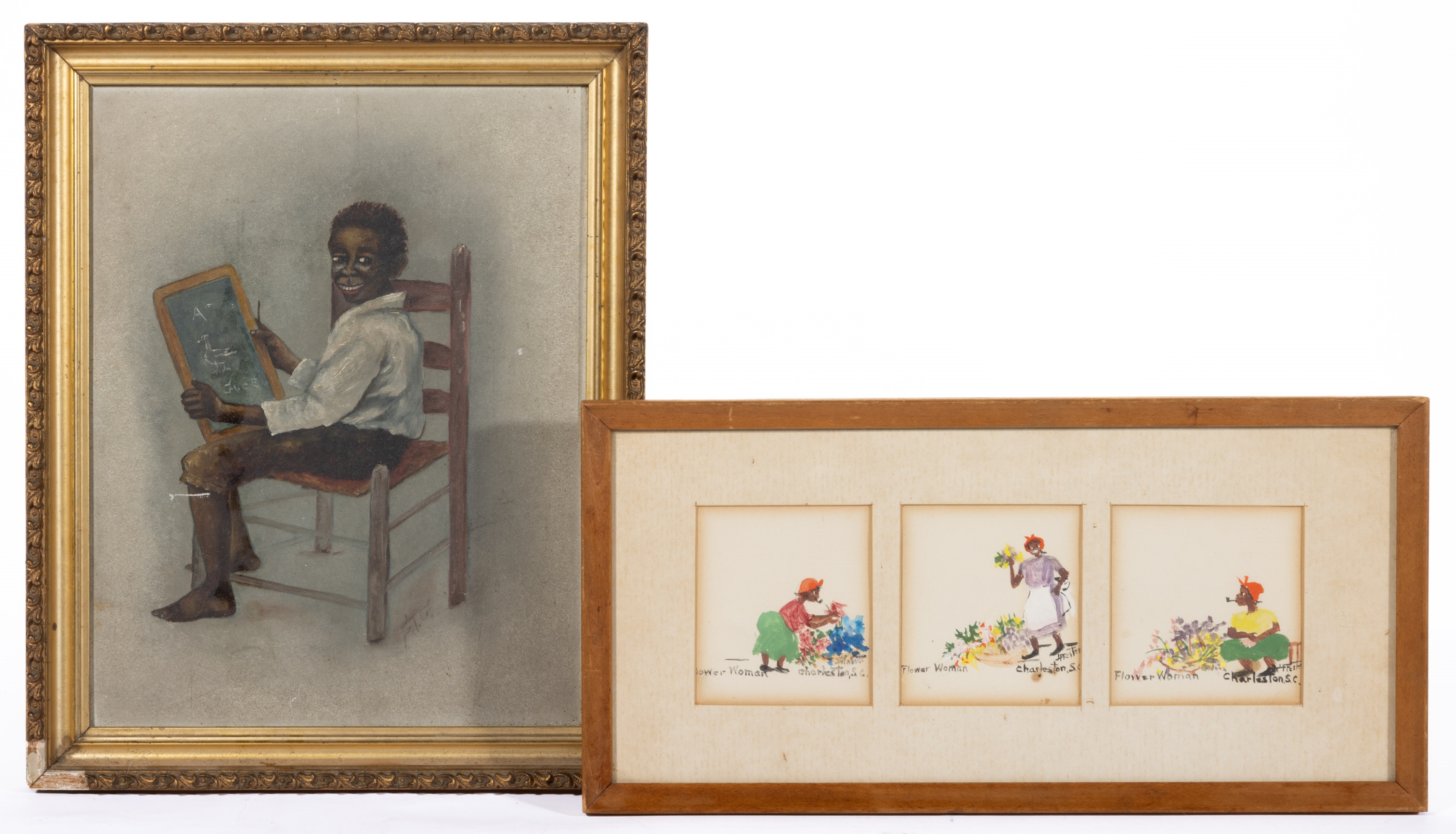 American School | FOLK ART BLACK AMERICANA PAINTINGS | MutualArt