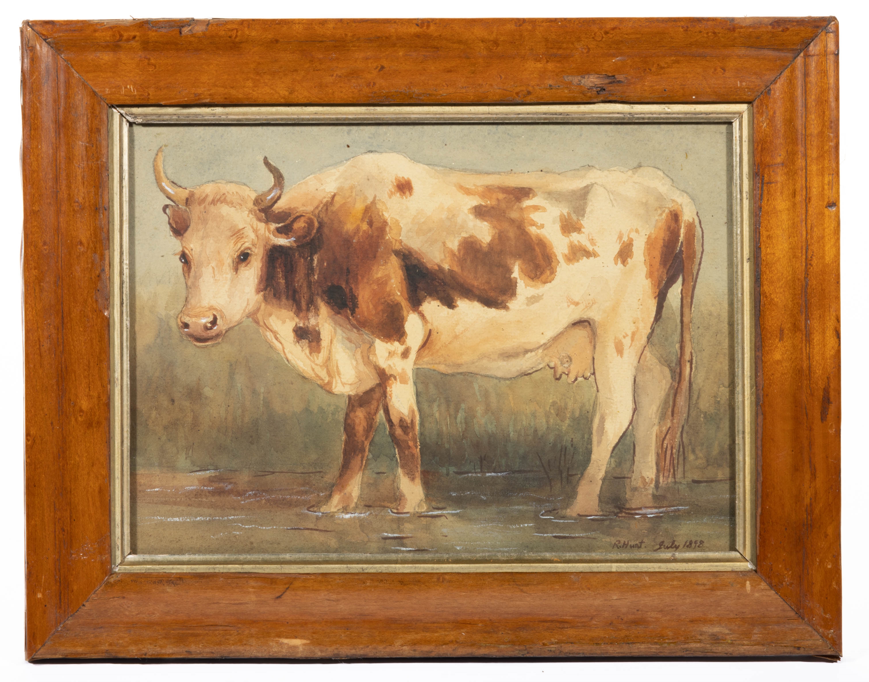 British School, 19th Century | FOLK ART PAINTING OF A COW | MutualArt