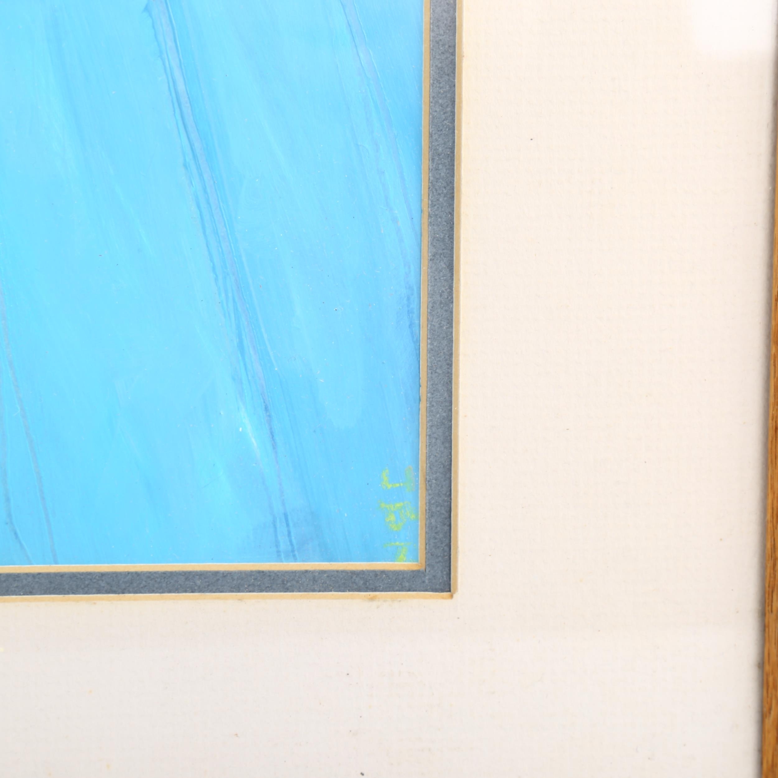 Artwork by Julia Roddy, figure at a window, Made of gouache