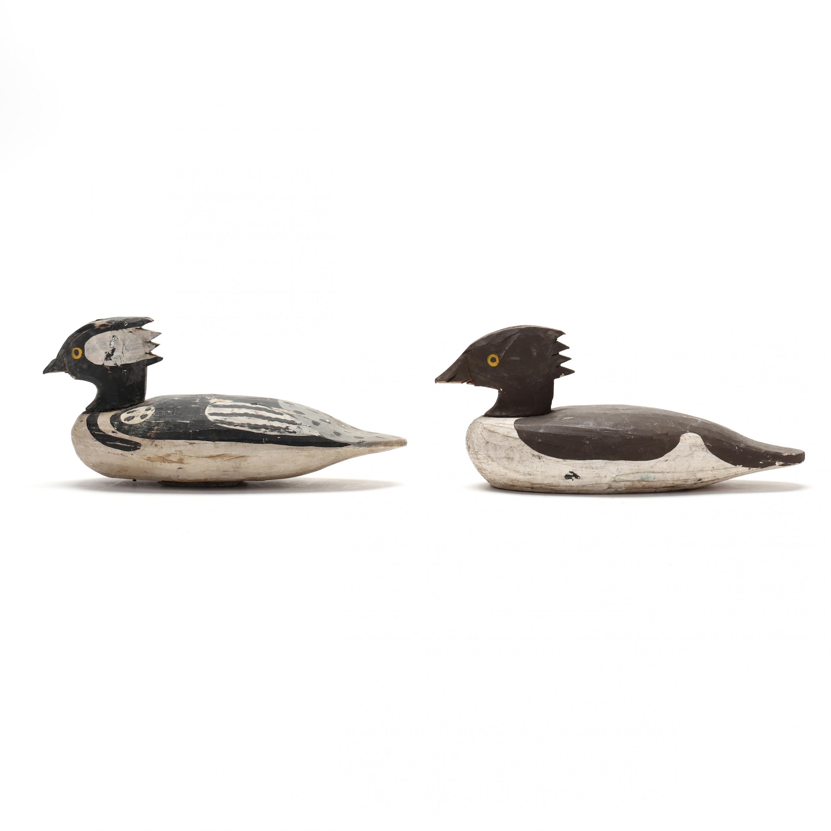 Jimmy Bowden Two Virginia Merganser Decoys (Circa 1980) MutualArt
