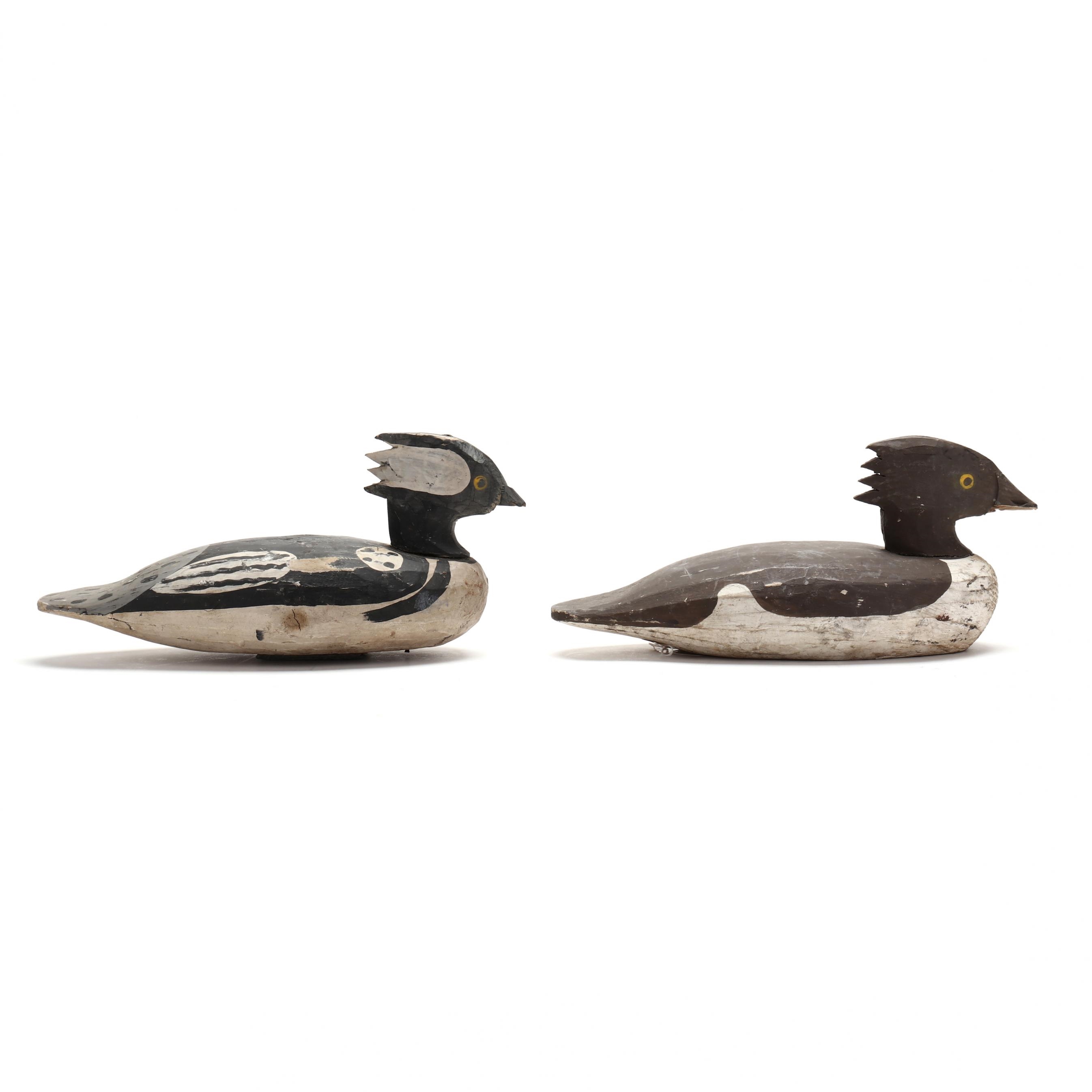 Jimmy Bowden Two Virginia Merganser Decoys (Circa 1980) MutualArt