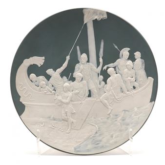 Large Mettlach Stoneware Charger - J. Stahl