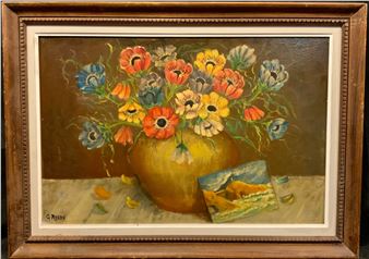 Still life with Anemones - G. Rahon